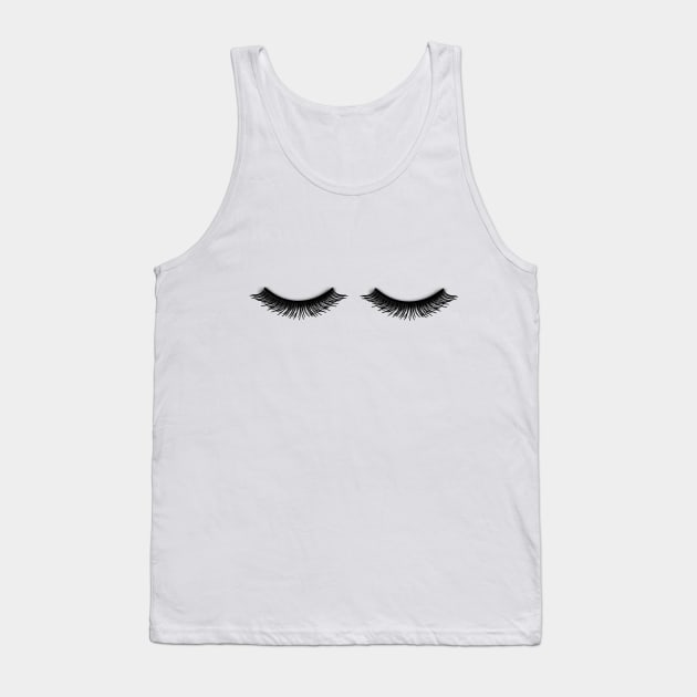 Cute Makeup Eye Lashes Tank Top by Robyn's T shop